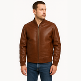 Classic Leather Bomber Jacket